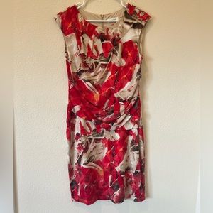 Calvin Klein Knee length ruched dress size medium